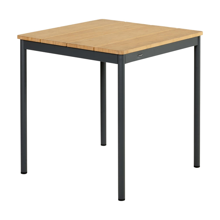 Brafab Nox kafébord med teakplate og antrasitt ben