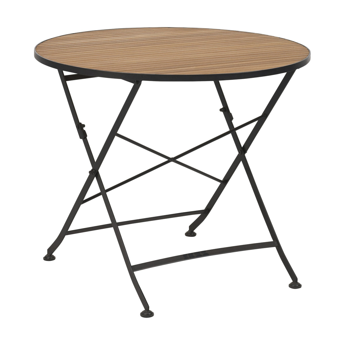 Brafab Brewer spisebord, klappbord med teakplate og sort metallramme
