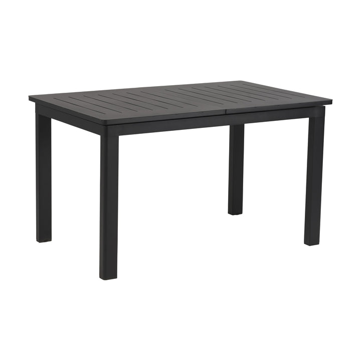 Brafab Lomma spisebord Small i sort aluminium med spileplate, uttrekkbart