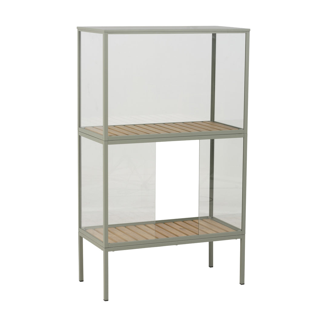 Brafab Grower Greens planteskap i dusty green med glass og trehyller