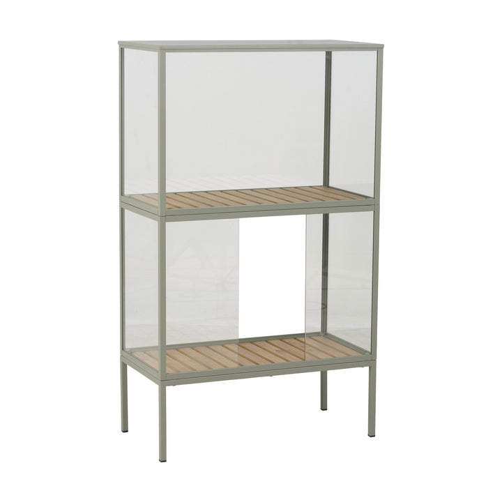 Brafab Grower Greens planteskap i dusty green med glass og trehyller