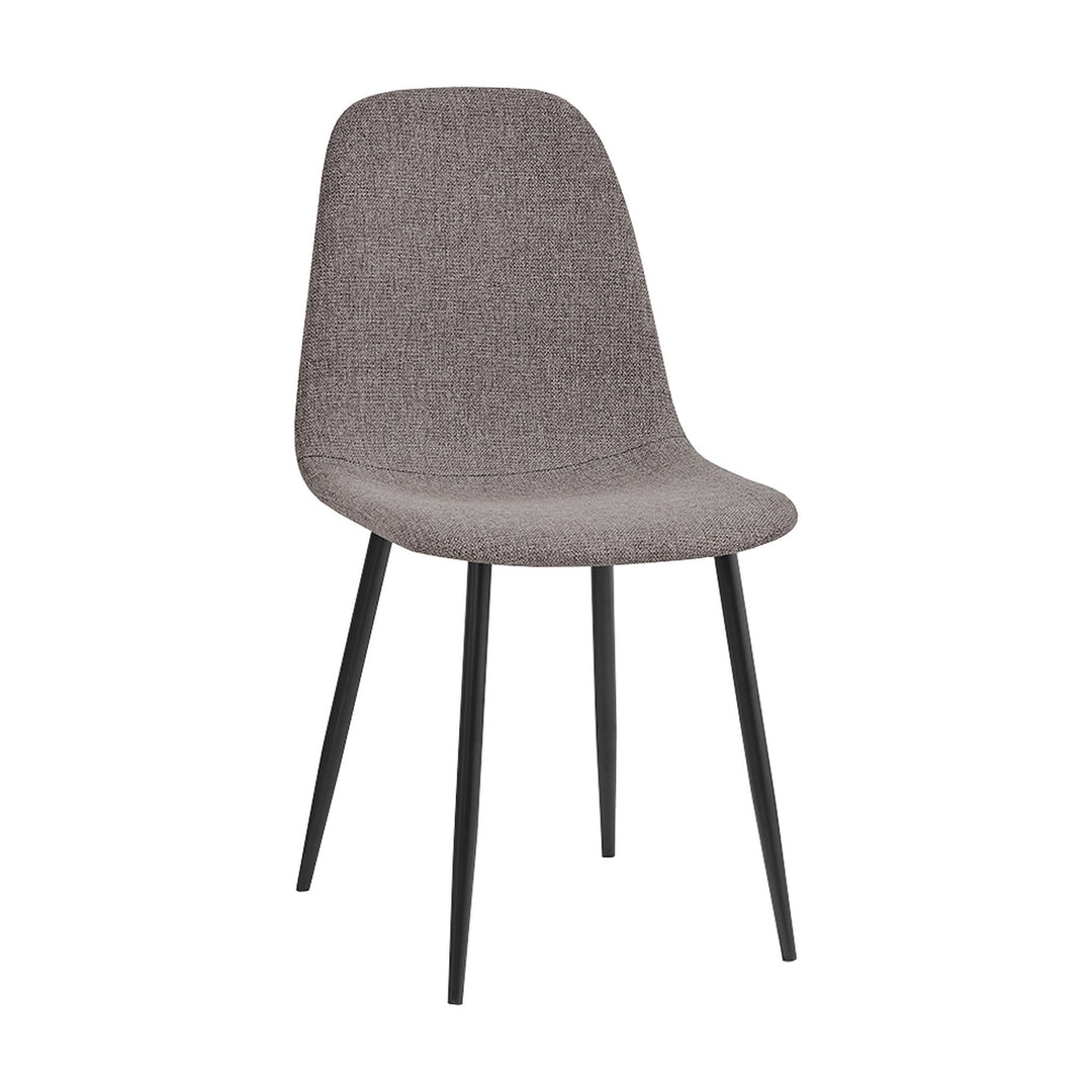 Raya spisestol i beige velur med sorte metallben
