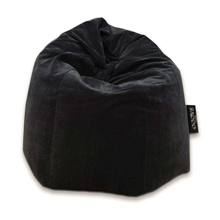 Sacco Saccosekk Plus i sort, stor myk sittesekk
