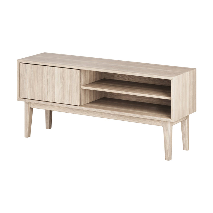 Casø Nord Broholm Solid TV-benk, hvitoljet, bredde: 124cm – detaljbilde