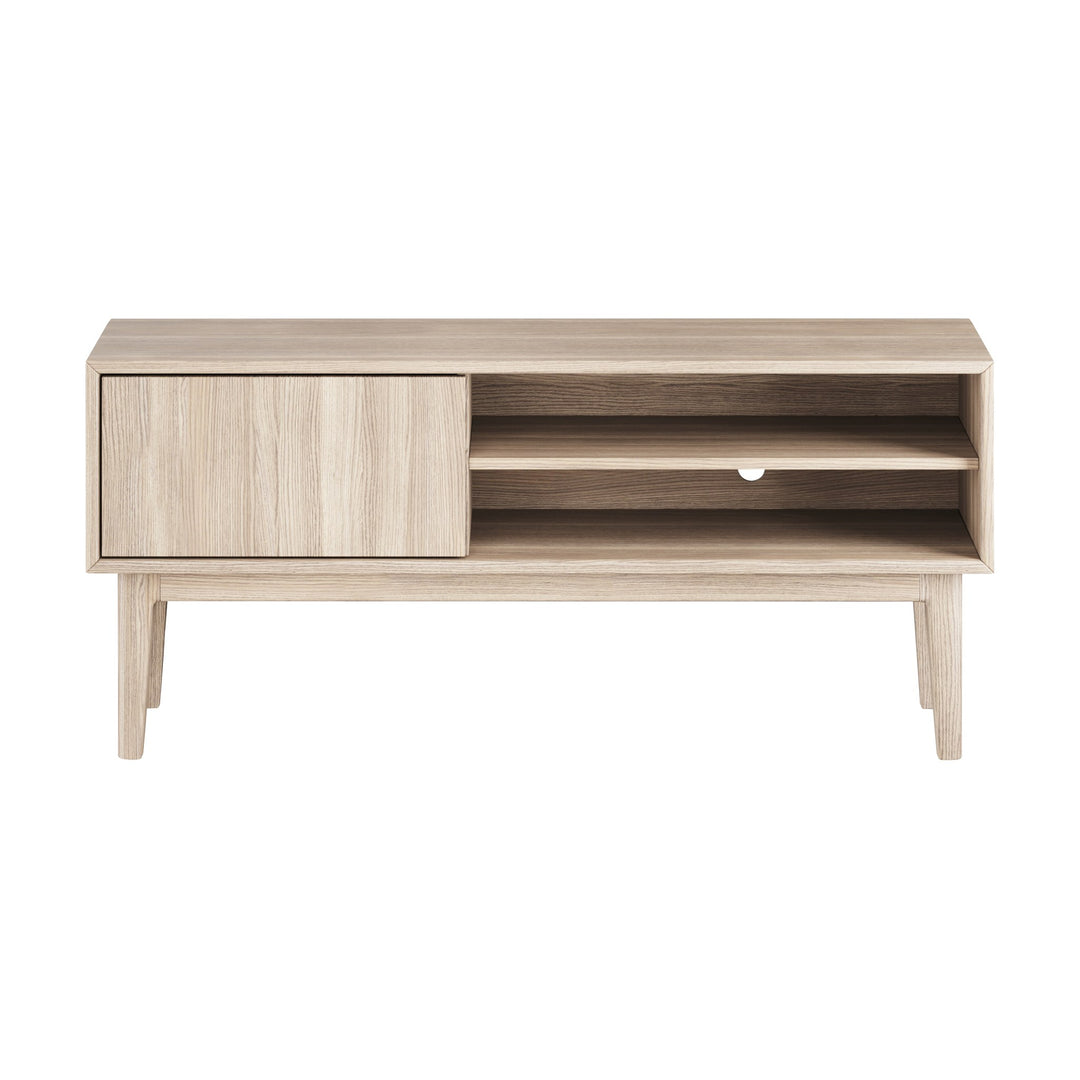 Casø Nord Broholm Solid TV-benk, hvitoljet, bredde: 124cm