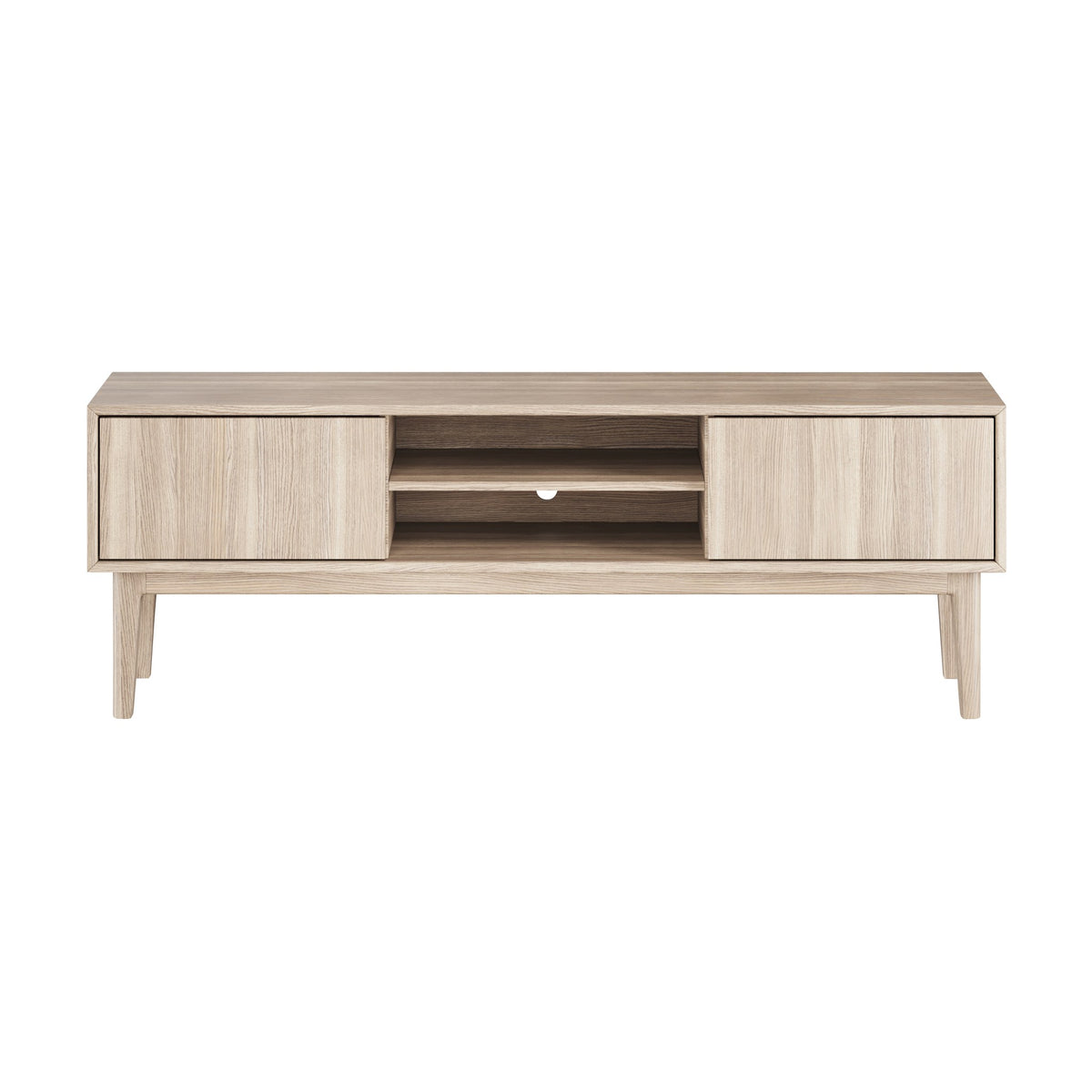 Casø Nord Broholm Solid TV-benk, hvitoljet, bredde: 160cm