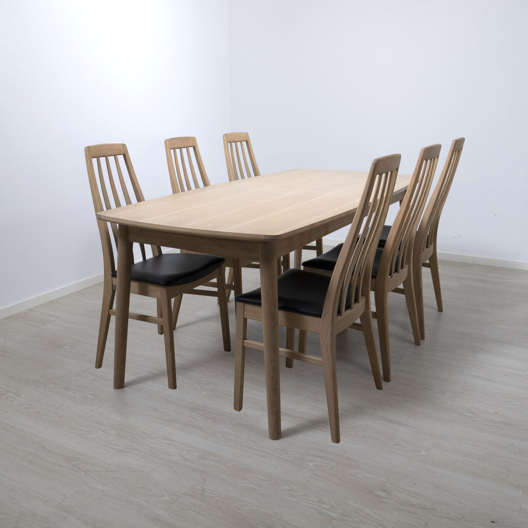 Casø 120 Spisebord, hvitoljet, lengde: 180cm – detaljbilde