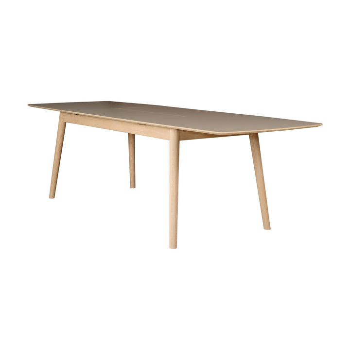 Casø 120 Spisebord, hvitoljet med mocca lamina, lengde: 180cm – detaljbilde