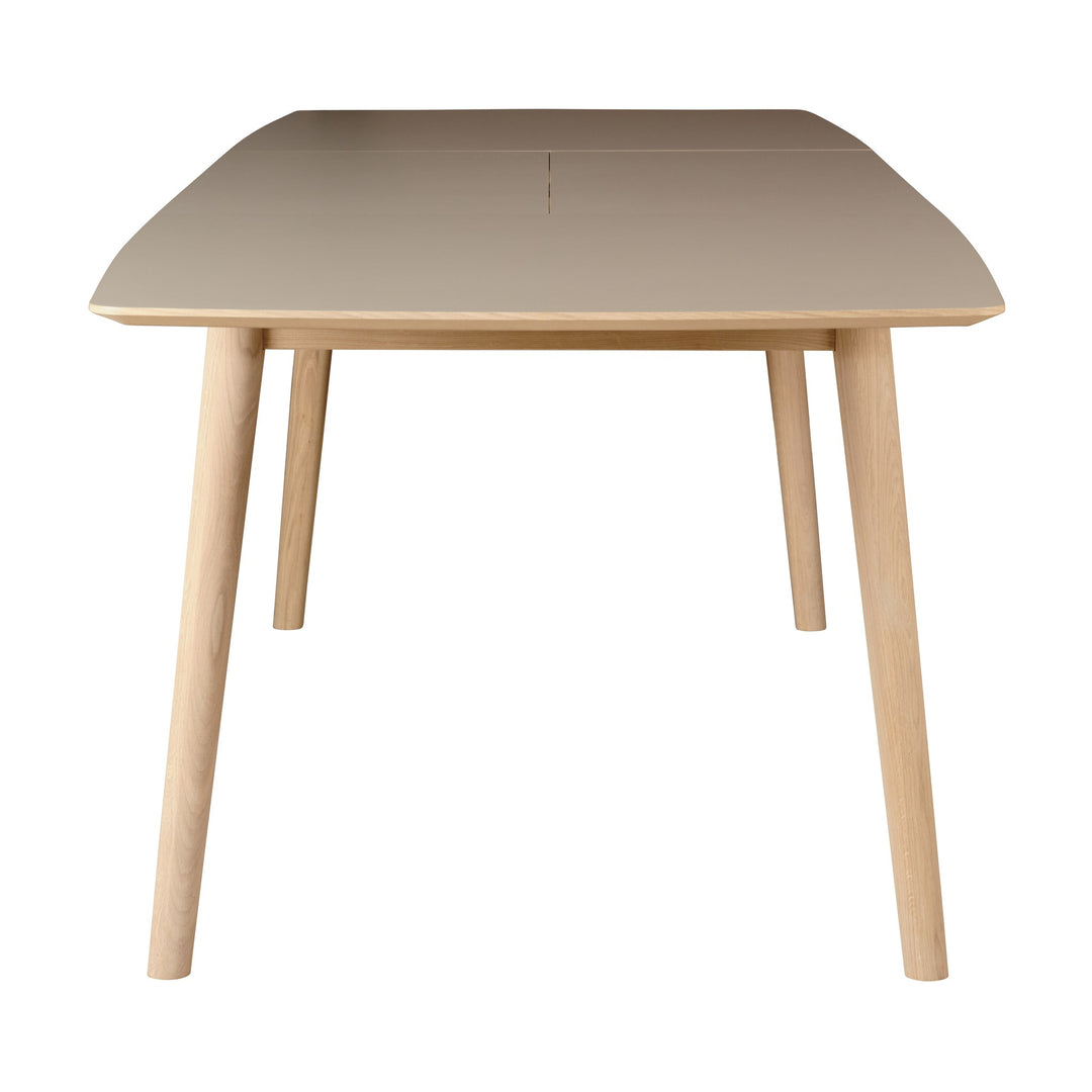 Casø 120 Spisebord, hvitoljet med mocca lamina, lengde: 180cm – detaljbilde