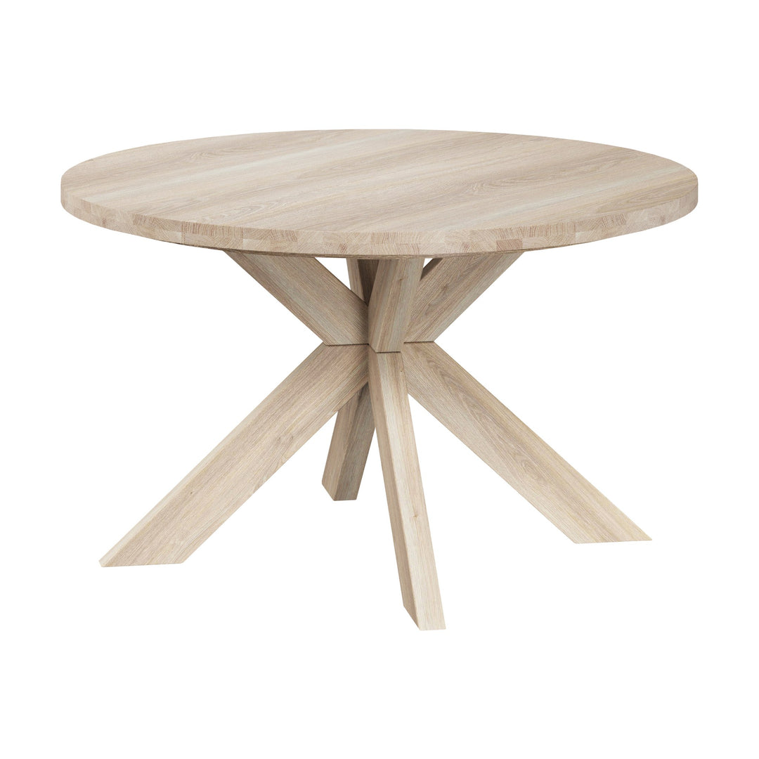 Casø Gro Spisebord, hvitoljet, diameter: 120cm