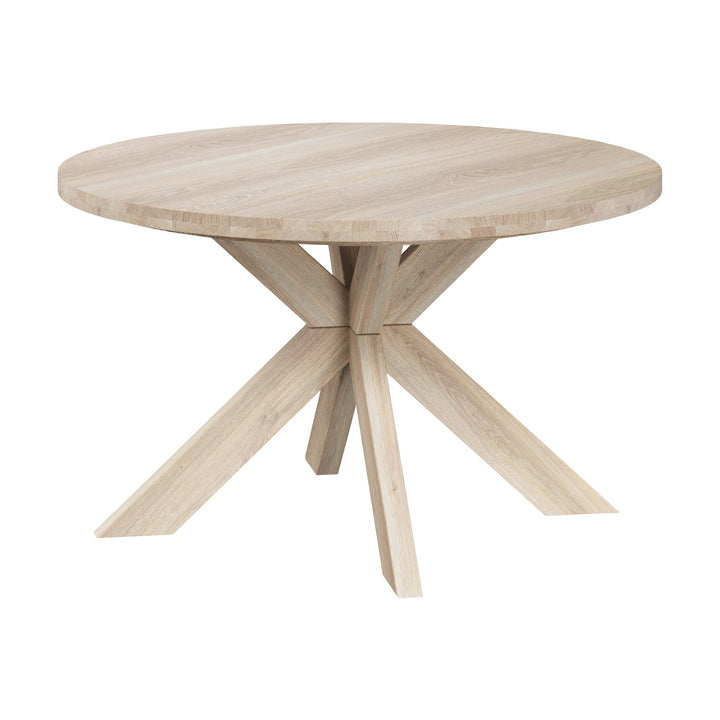 Casø Gro Spisebord, hvitoljet, diameter: 120cm