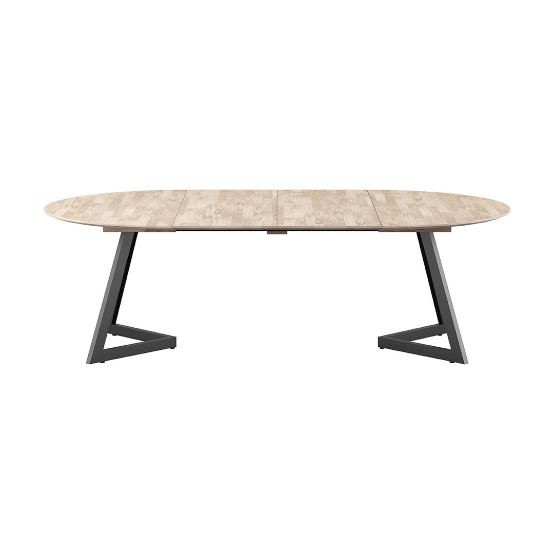 Casø Ellis Spisebord Med Metallben, hvitoljet, diameter: 120cm – detaljbilde