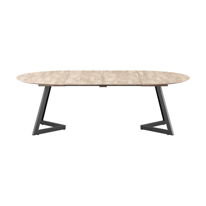 Casø Ellis Spisebord Med Metallben, hvitoljet, diameter: 120cm – detaljbilde
