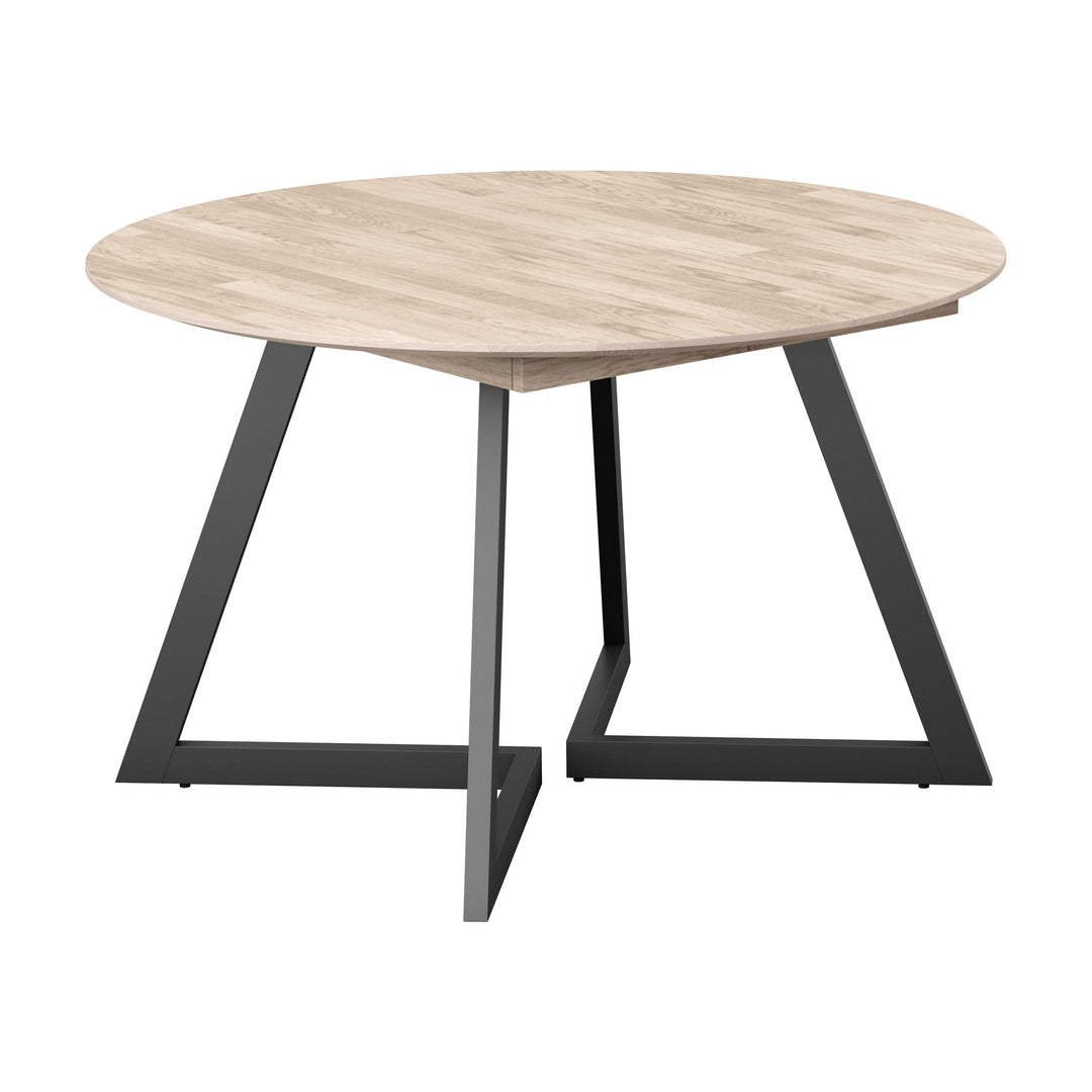Casø Ellis Spisebord Med Metallben, hvitoljet, diameter: 120cm