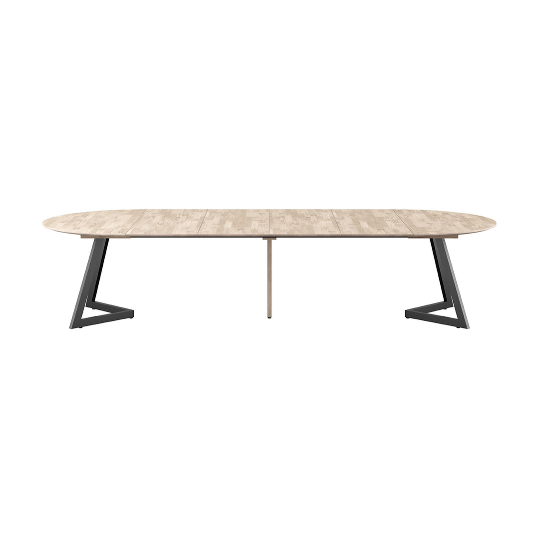 Casø Ellis Spisebord Med Metallben, hvitoljet, diameter: 140cm – detaljbilde