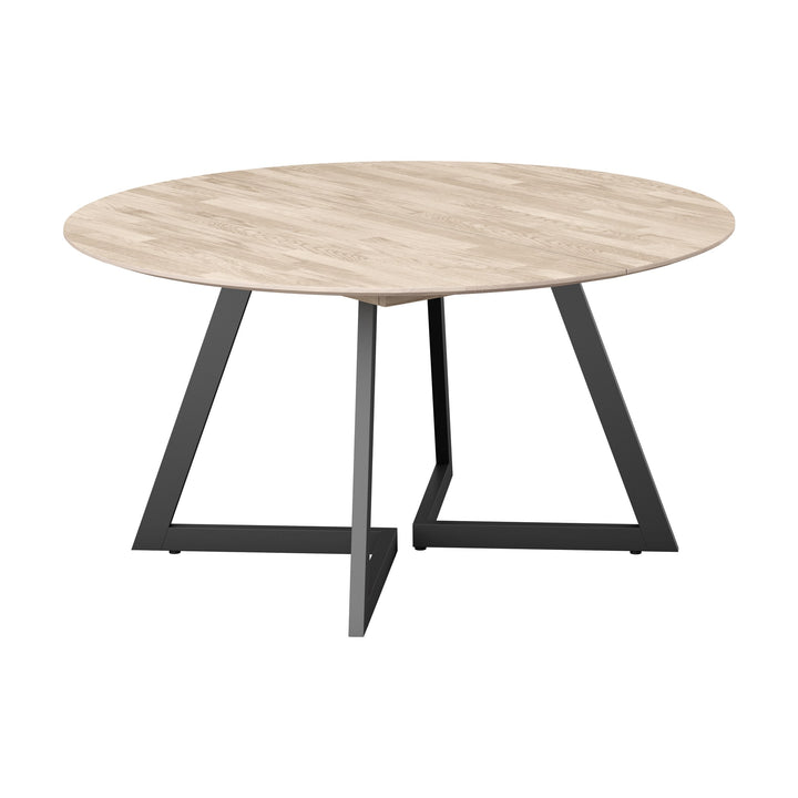 Casø Ellis Spisebord Med Metallben, hvitoljet, diameter: 140cm