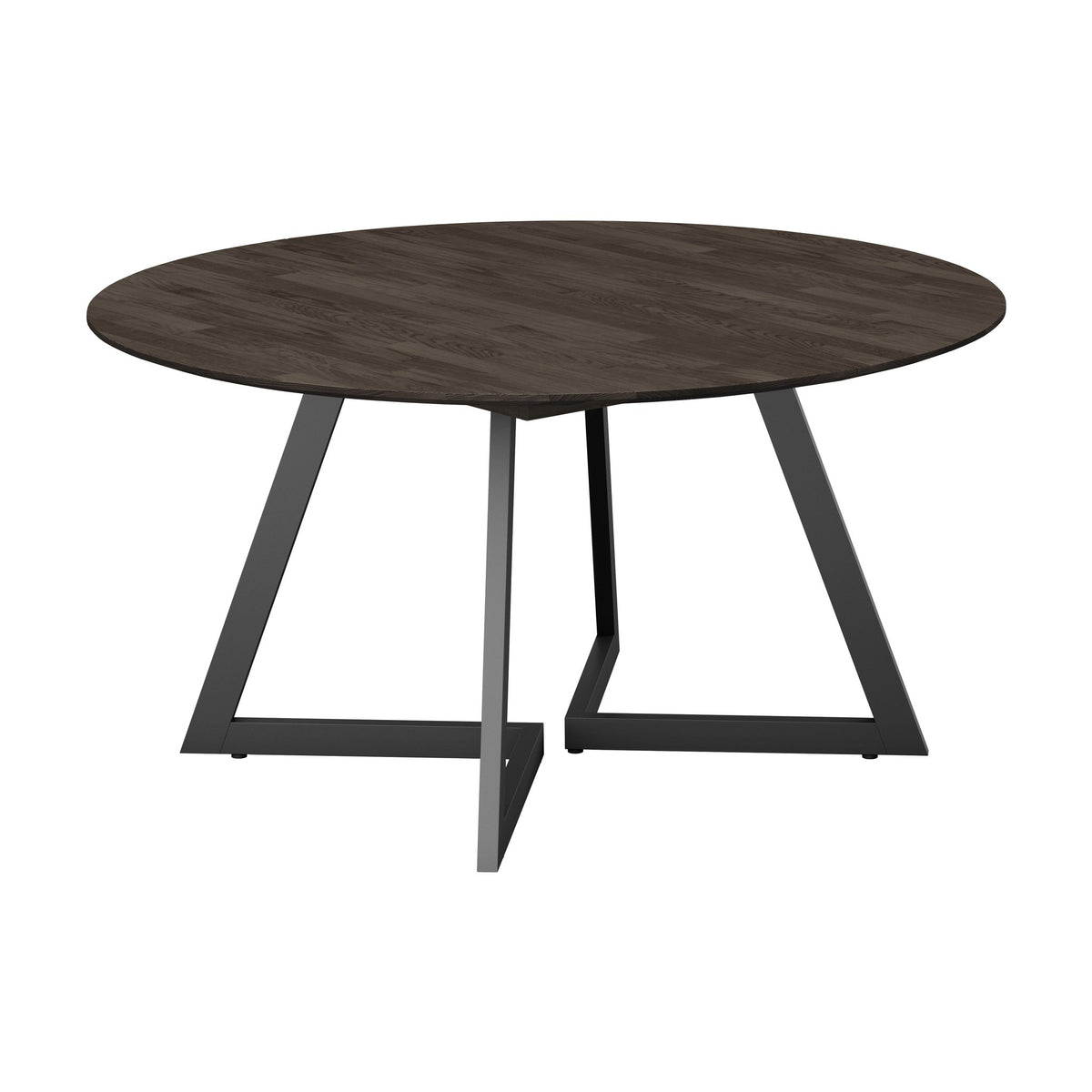 Casø Ellis Spisebord Med Metallben, smoked oljet, diameter: 140cm