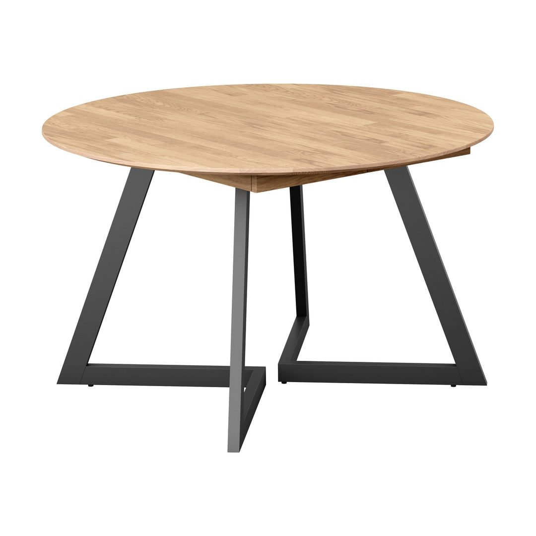 Casø Ellis Spisebord Med Metallben, naturoljet, diameter: 120cm