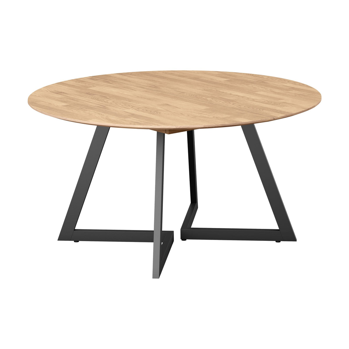 Casø Ellis Spisebord Med Metallben, naturoljet, diameter: 140cm