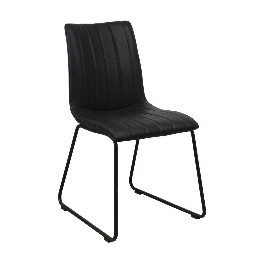 Casø Lux Seat Spisestol Sort Hud, Slede: Sort