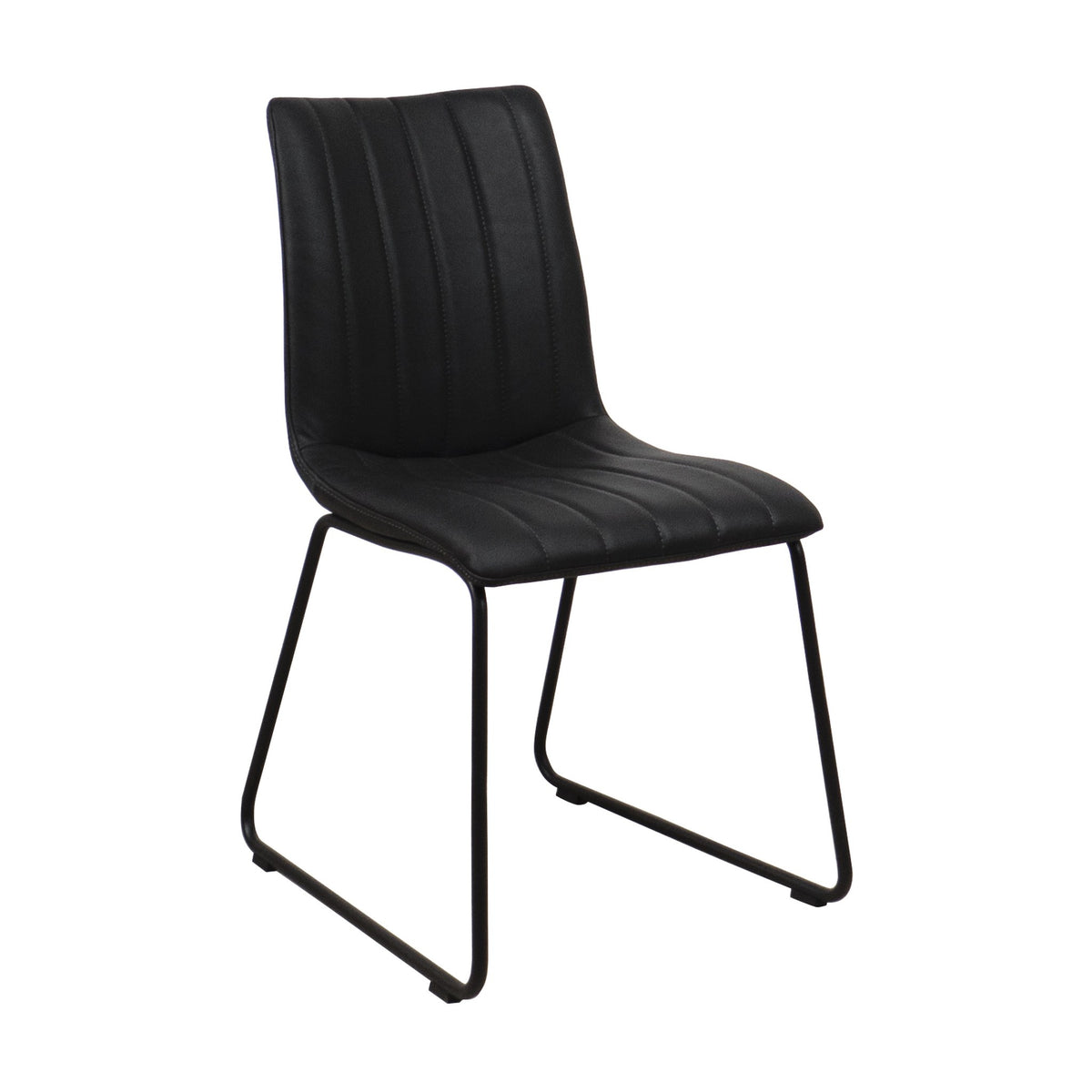 Casø Lux Seat Spisestol Sort Hud, Slede: Sort