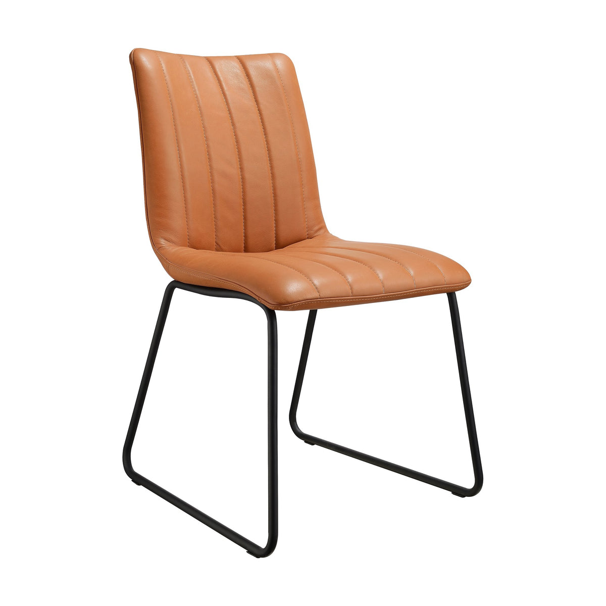Casø Lux Seat Spisestol Cognac Hud, Slede: Sort