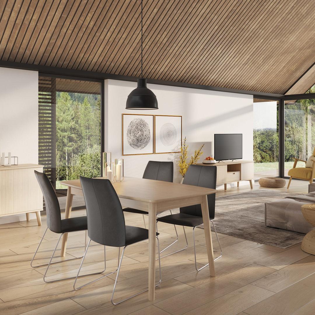 Casø Sweet Seat Spisestol Sort Hud, Slede: Sort – detaljbilde