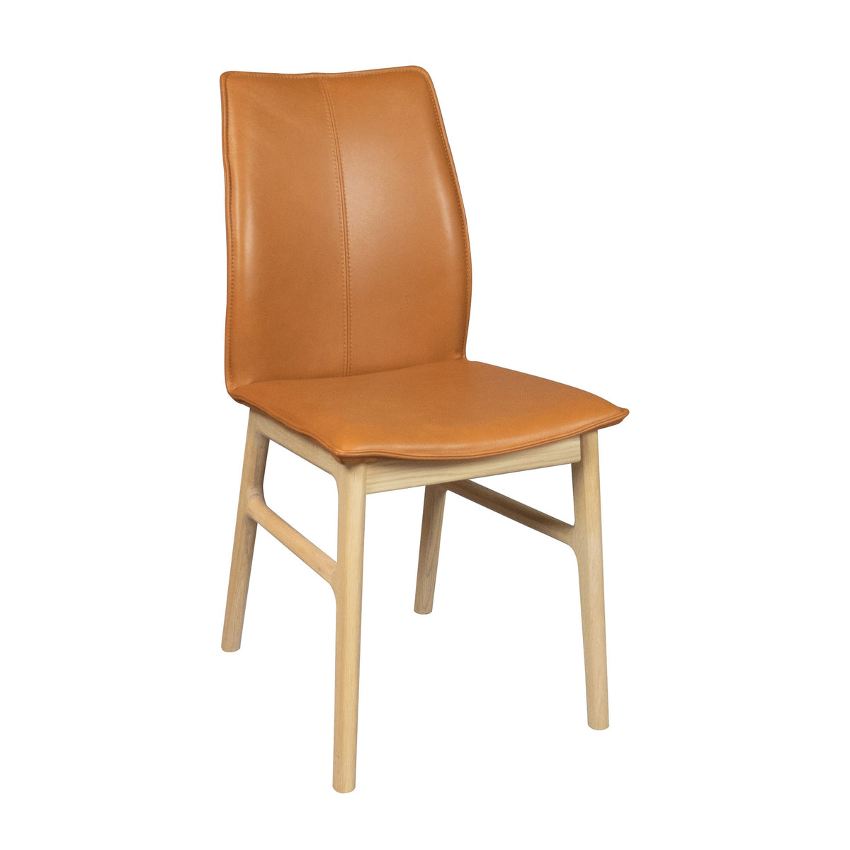 Casø Sweet Seat Spisestol Cognac Hud,Tre: Hvitoljet