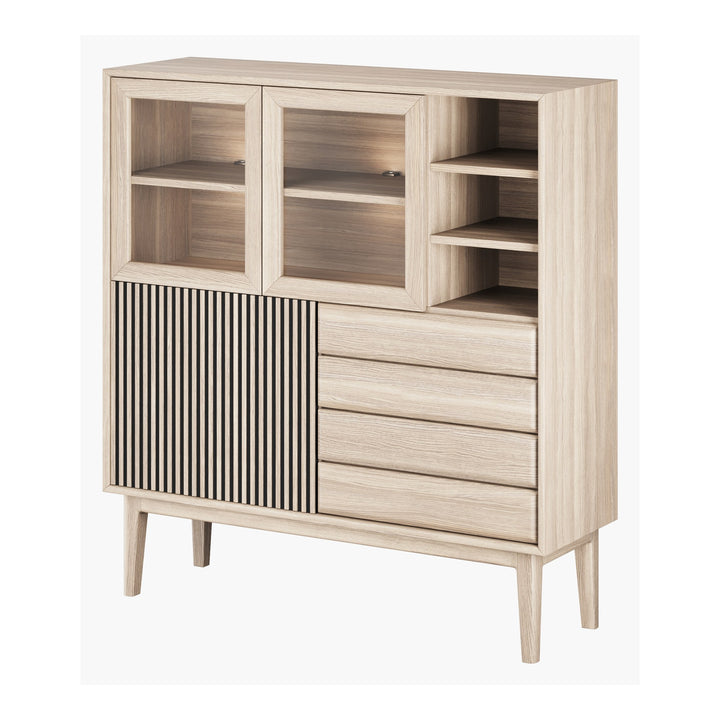Casø Broholm Highboard, hvitoljet – detaljbilde