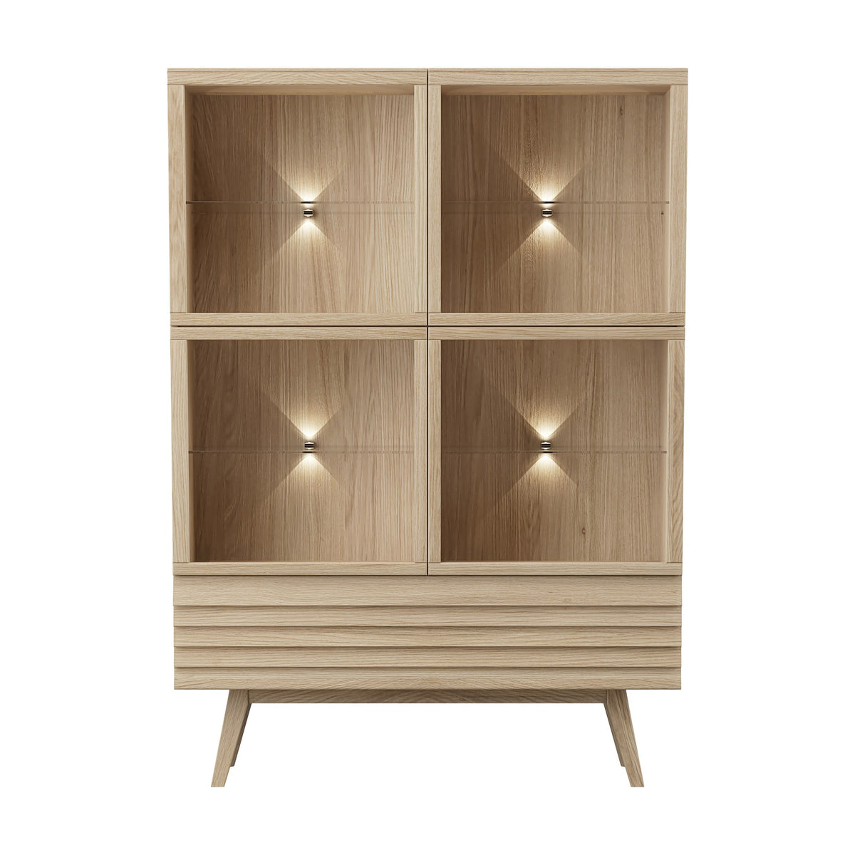 Casø 777 Highboard, hvitoljet