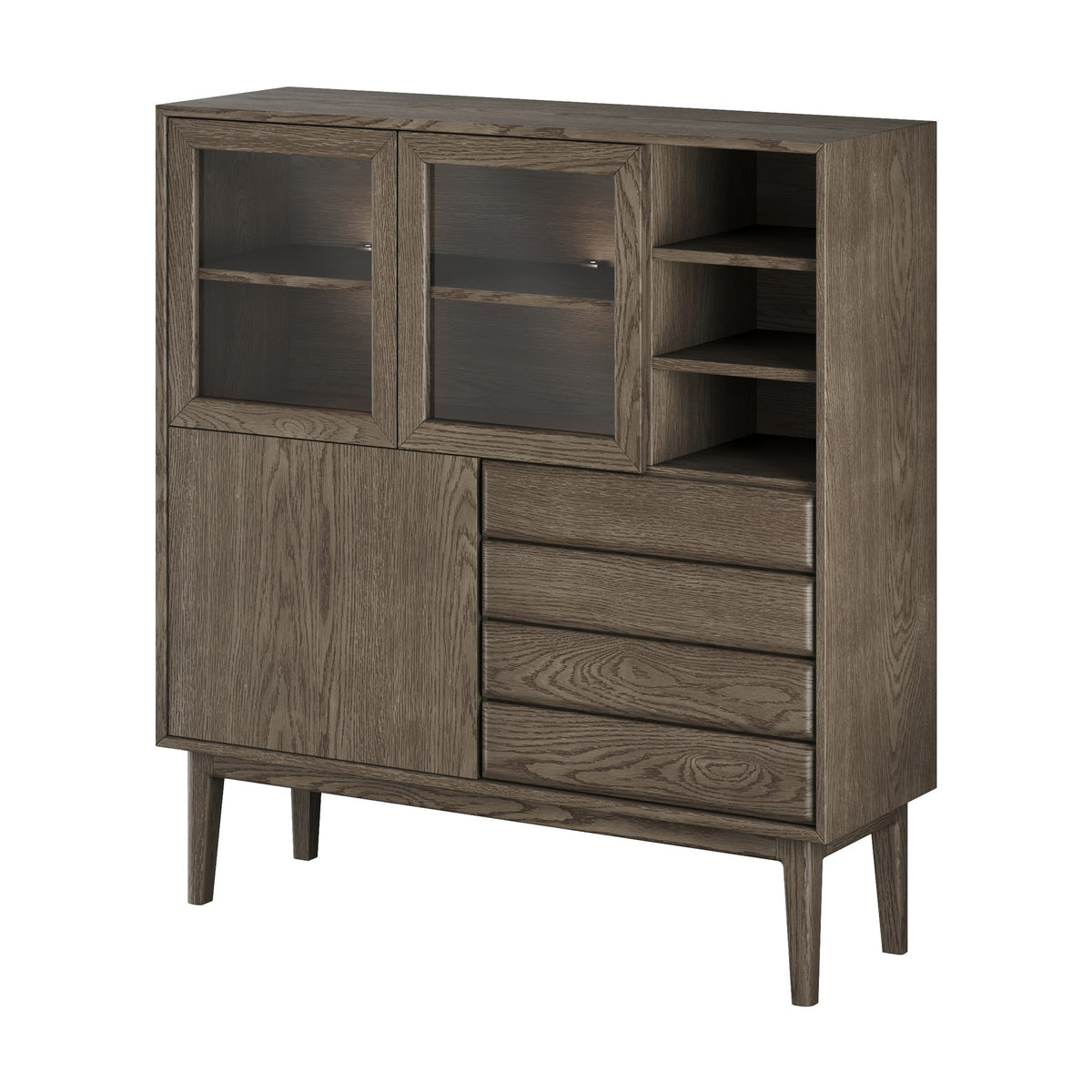 Casø Nord Broholm Solid Highboard, smoked – detaljbilde
