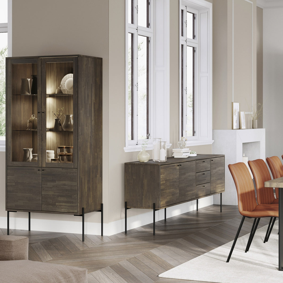 Casø Elegance Skap, smoked oljet – detaljbilde