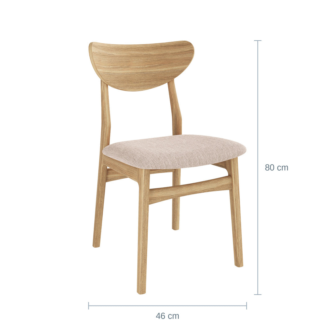 Casø Esther Spisestol, Naturoljet, Lyst stoff — CØ1820024668