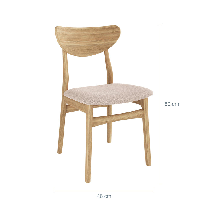 Casø Esther Spisestol, Naturoljet, Lyst stoff — CØ1820024668