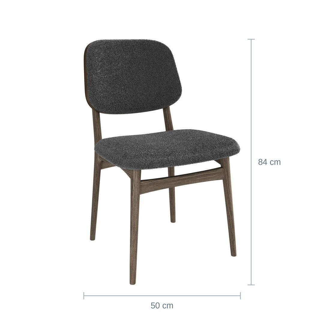Casø Carl Spisestol, Smoked, Grått Stoff — CØ18202159142