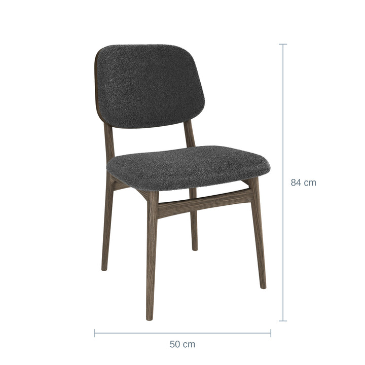 Casø Carl Spisestol, Smoked, Grått Stoff — CØ18202159142