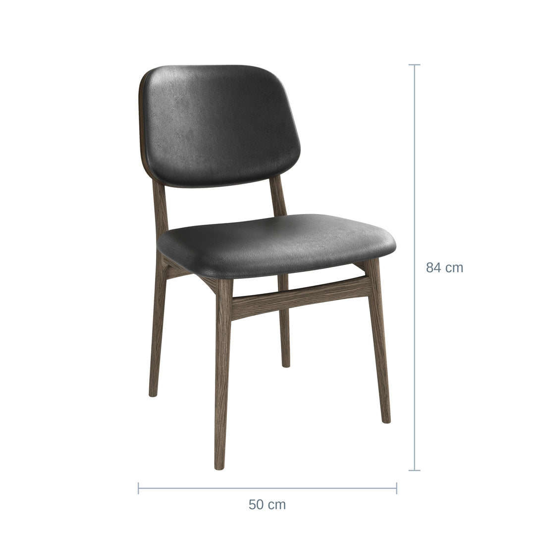 Casø Carl Spisestol, Smoked, Sort Hud — CØ18202160142