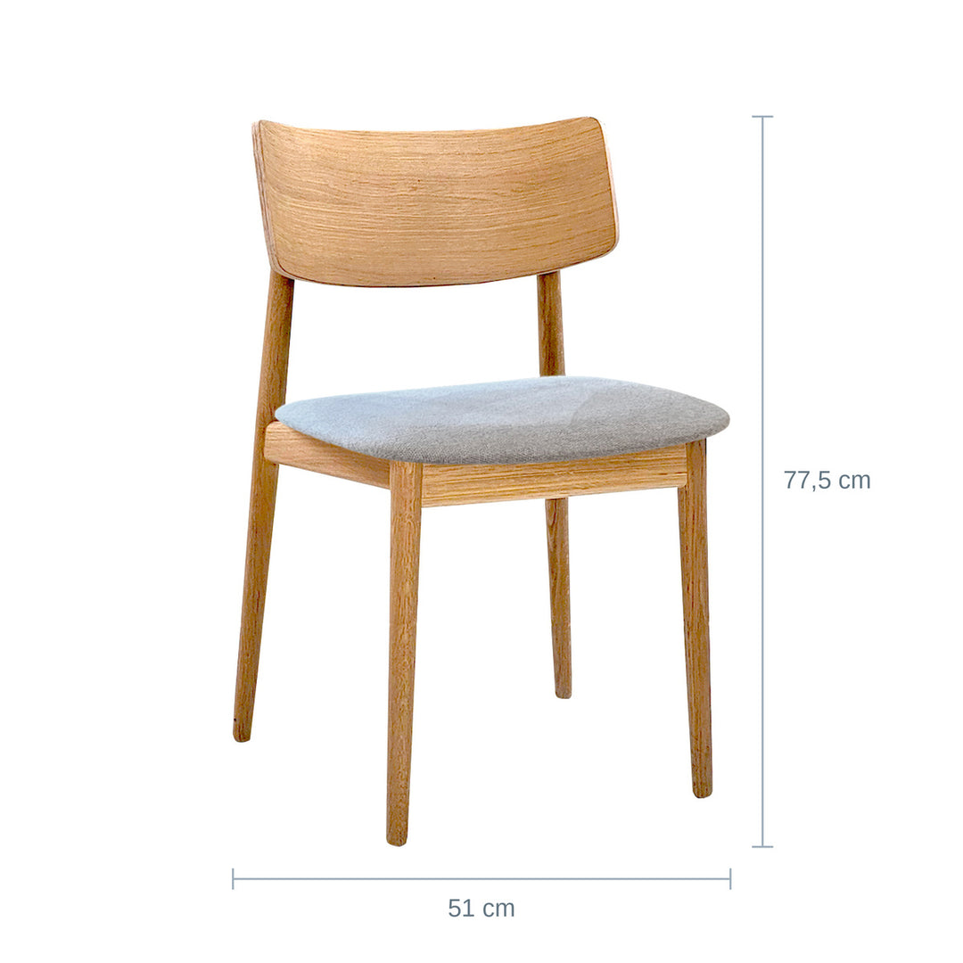 Casø Vita Spisestol, Naturoljet, Lyst stoff — CØ18202768195
