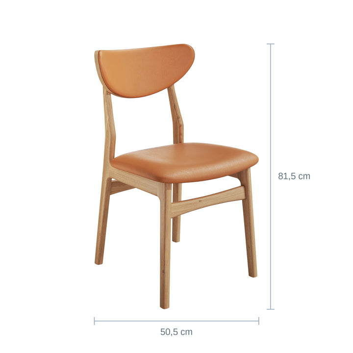 Casø Johan Spisestol, Naturoljet, Cognac hud — CØ18203364240
