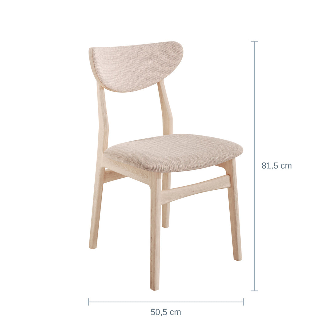 Casø Johan Spisestol, Hvitoljet, Diosa beige — CØ18203379240