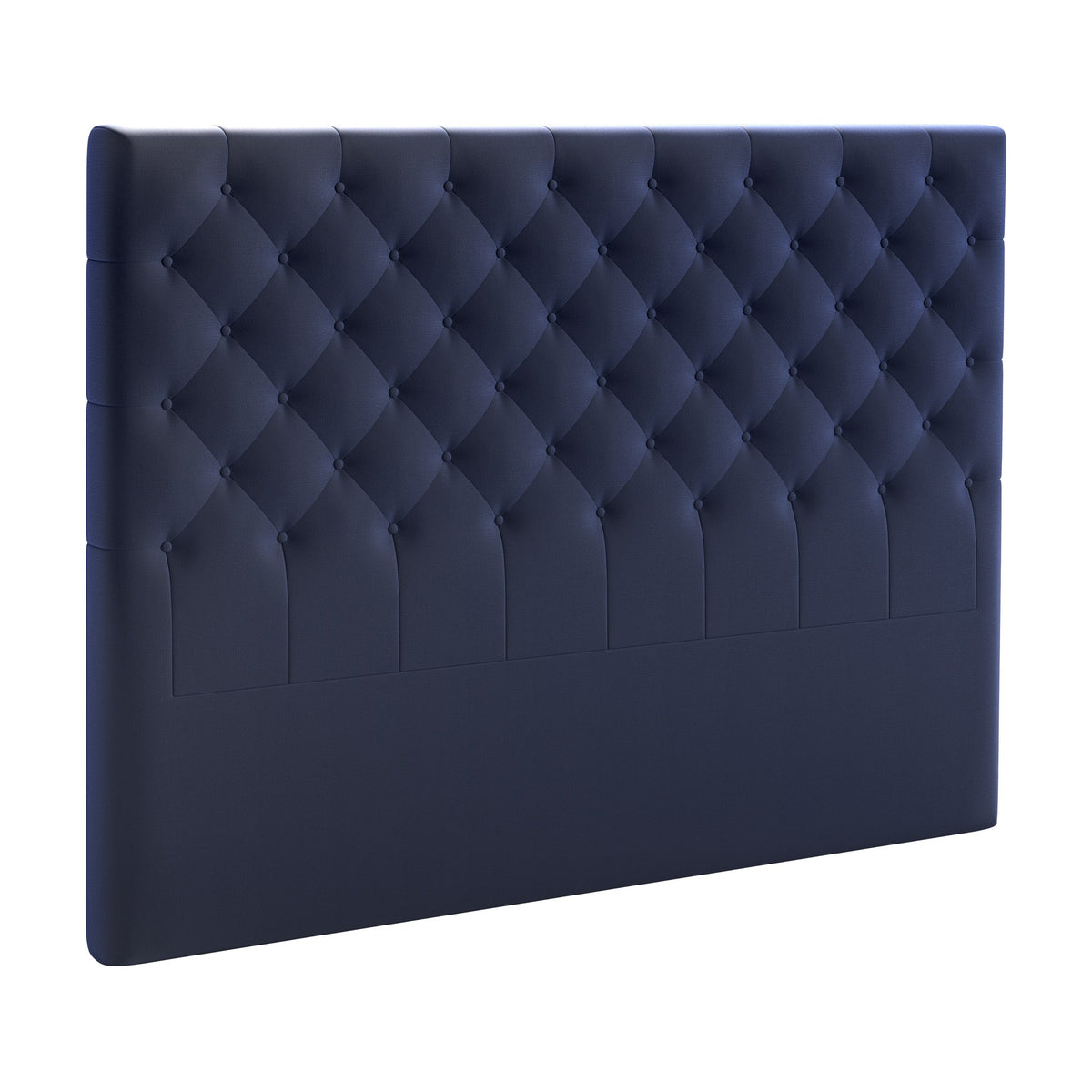 Svane Roma sengegavl i moment navy blue med knappet søm