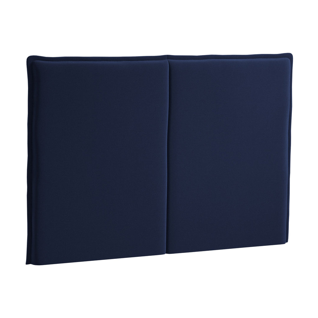 Svane Madrid sengegavl i navy blue med todelt panel