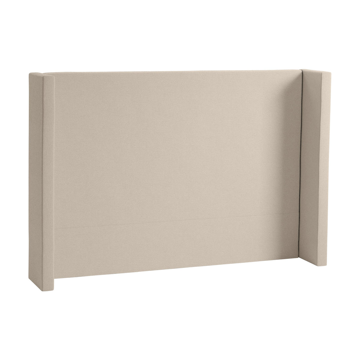 Svane Monaco sengegavl i beige med glatt panel og polstrede sidekanter