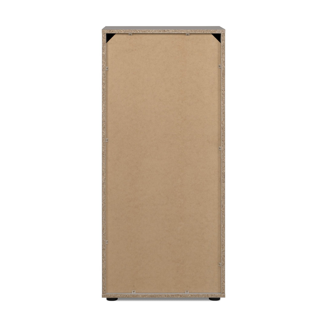 Satos skoskap i beige sett bakfra