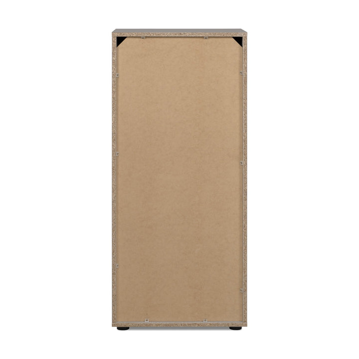 Satos skoskap i beige sett bakfra