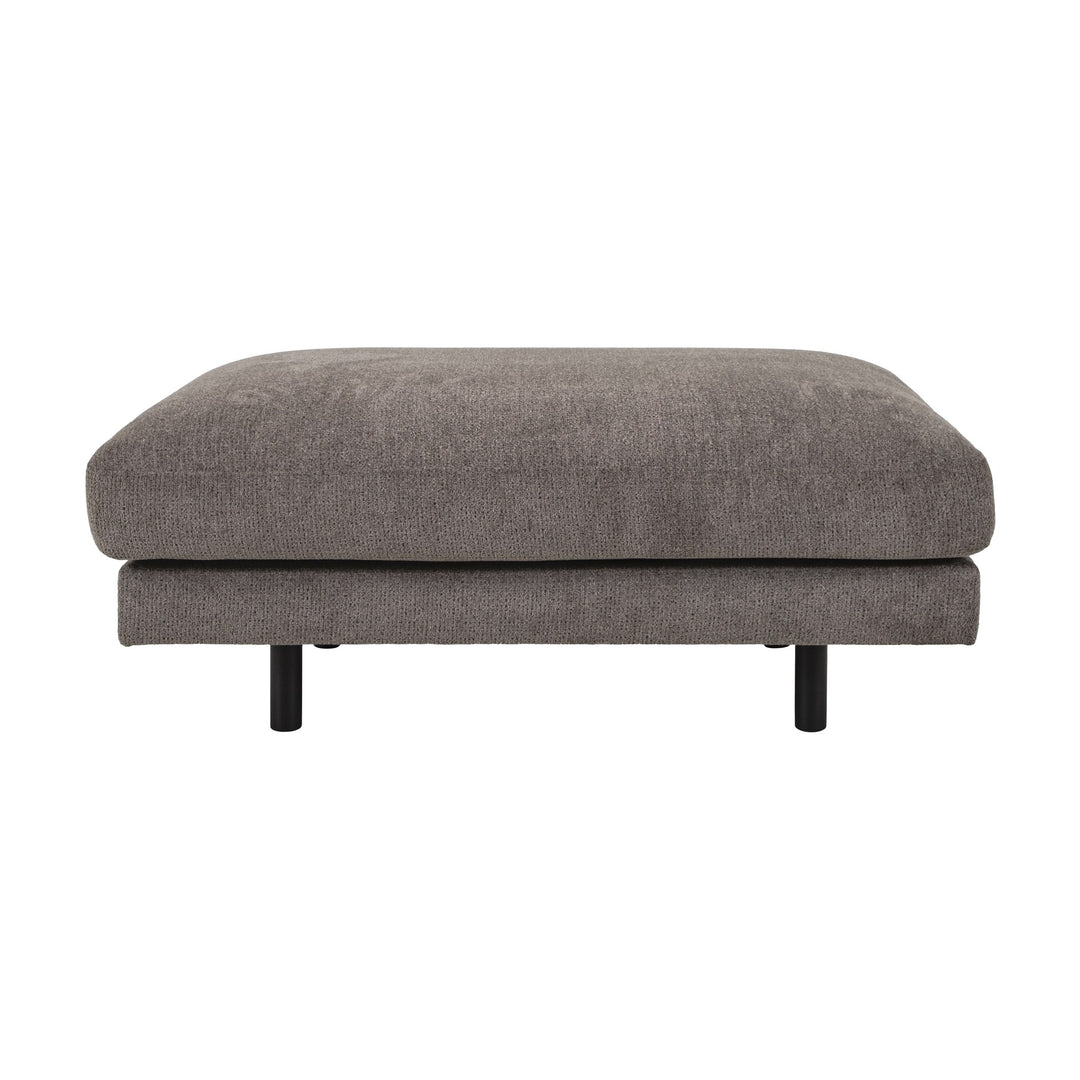 Lazy Puff i lys gråbrun chenille med svarte ben