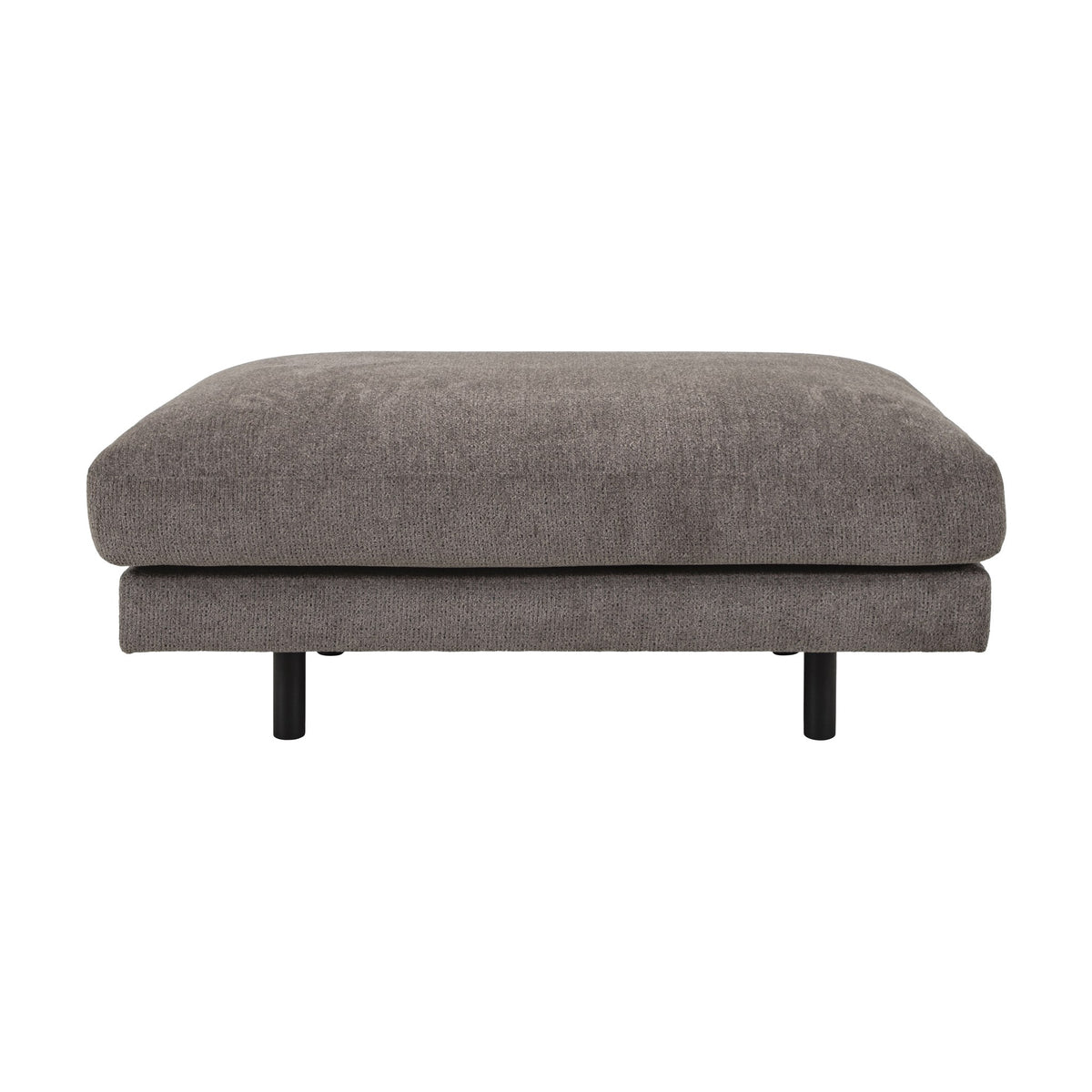 Lazy Puff i lys gråbrun chenille med svarte ben