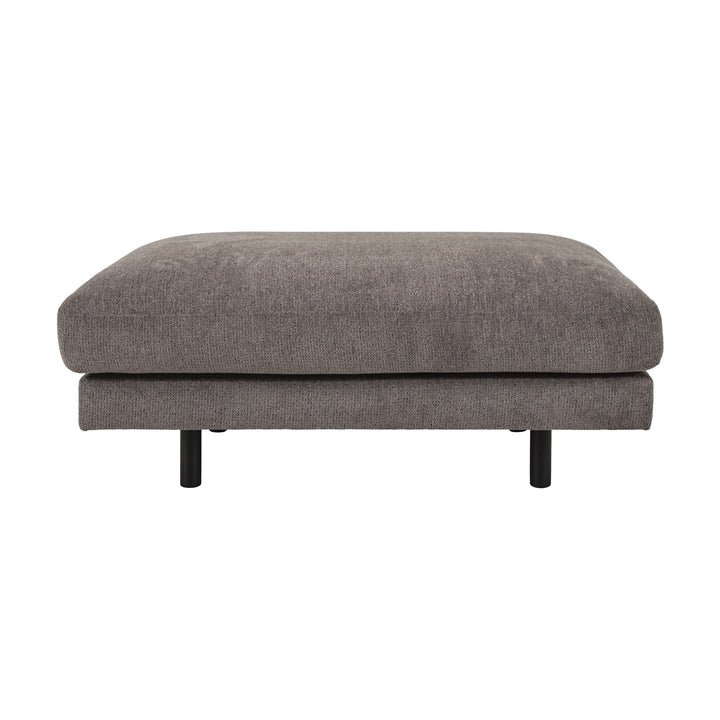 Lazy Puff i lys gråbrun chenille med svarte ben