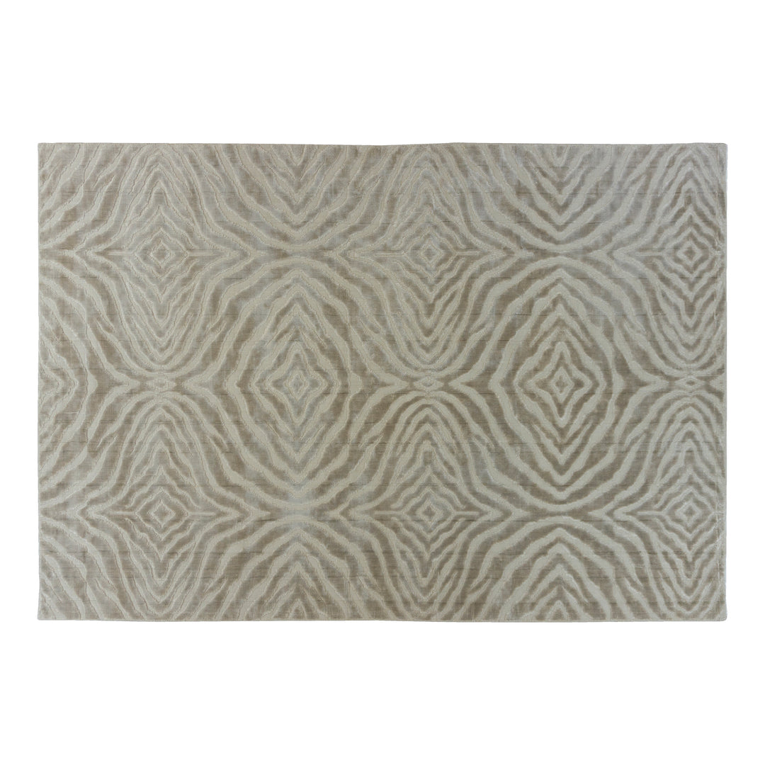 InHouse Kenya teppe i sobel sandbeige med sebrainspirert mønster, 200x290 cm