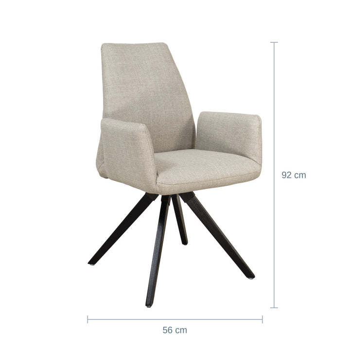Hjort Knudsen 9063 Spisestol, Beige og sort — HA1820010104035305